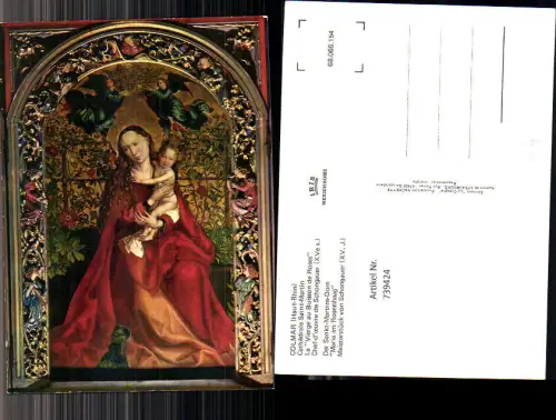 739424 Künstler AK Schongauer Colmar Haut-Rhin Cathedrale Saint-Martin La Vierge au Buisson de Roses France