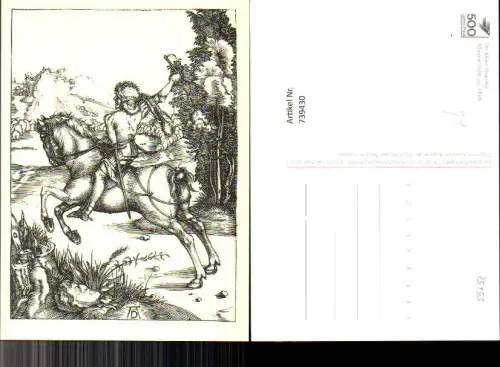739430 Künstler AK Albrecht Dürer Der kleine Postreiter