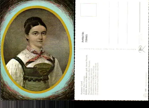 739465 Künstler AK Gräfin Anna von Meran Anna Plochl Bad Aussee Adel Monarchie