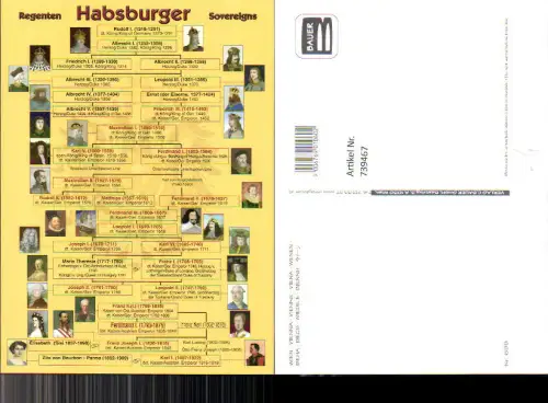 739467 Wien Vienna Regenten Habsburg Sovereigns Stammbaum Adel Monarchie