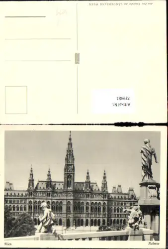739481 Wien Vienna Rathaus Blick vom Burgtheater