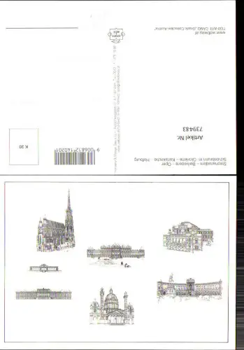739483 Mehrbild AK Wien Vienna Stephansdom Belvedere Oper Schönbrunn Karlskirche Hofburg