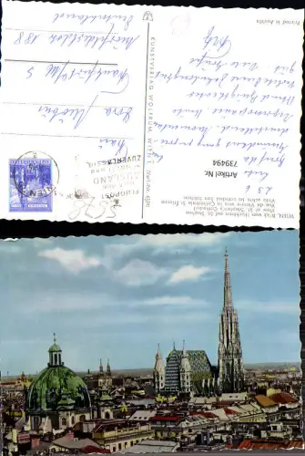 739494 Wien Vienna Blick vom Hochhaus auf St Stephan