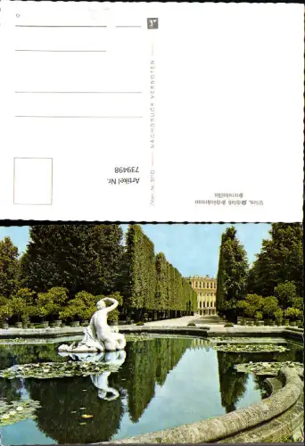 739498 Wien Vienna Schloss Hietzing Schönbrunn Sternbassin Brunnen Statue