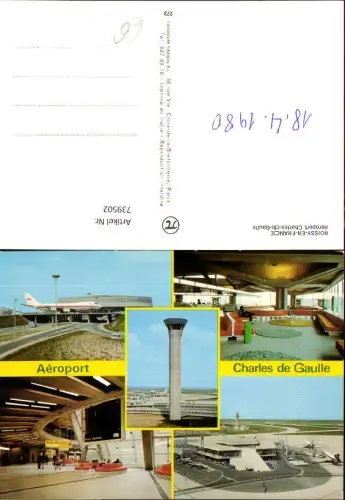 739502 Mehrbild AK France Paris Aeroport Charles de Gaulle Flughafen Flugzeuge