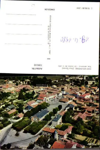 739510 Luftbild France Chef-Boutonne Deux-Sevres Vue aerienne Le centre de la ville