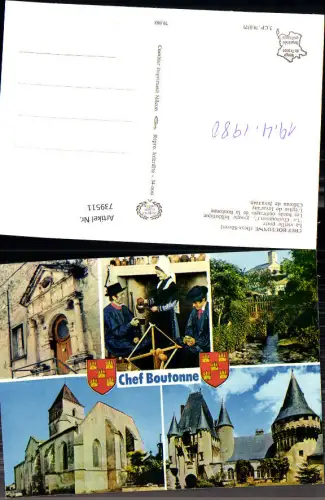 739511 Mehrbild AK France Chef-Boutonne Deux-Sevres La vieille porte Chateau de Javarzay Schloss