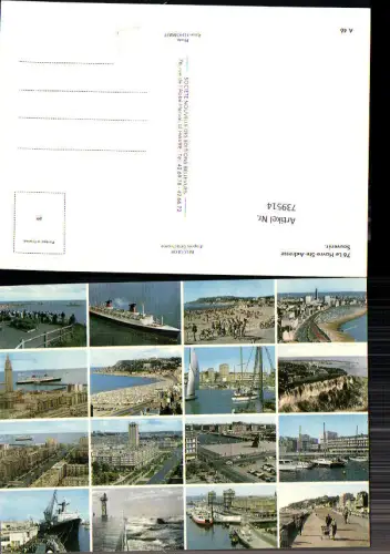 739514 Mehrbild AK France Le Havre-Ste-Adressse Souvenir Schiff Dampfer Strand Hafen