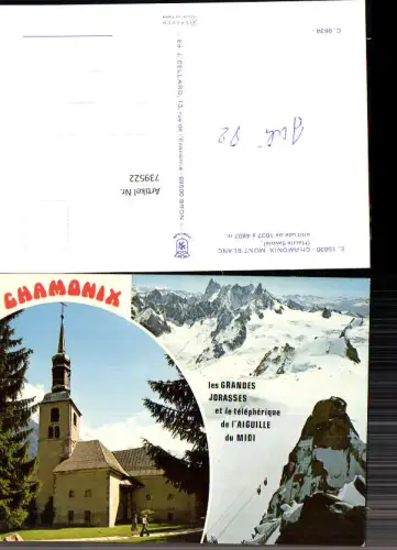 739522 Mehrbild AK France Chamonix Mont Blanc Haute Savoie Seilbahn Gondel Kirche
