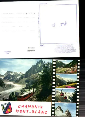 739524 Mehrbild AK France Chamonix Mont Blanc Haute Savoie Seilbahn Gondel Bergbahn Bergstation