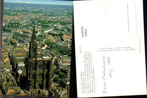 739527 Luftbild France Strasbourg Straßburg Bas-Rhin Vue aerienne de la cathedrale Kathedrale