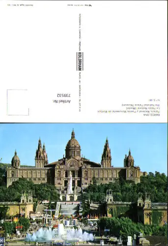 739532 Barcelona Palacio Nacional y Fuente Monumental de Montjuic Springbrunnen Spain