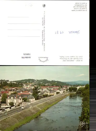 739535 France Brive Les bords de la Correze avec la route vers Tulle