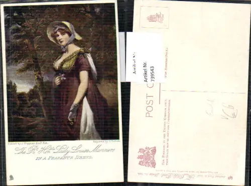 739543 Künstler AK C. Turner J. Hoppner Frau Kleid handschuhe Glamour pub R. Tuck