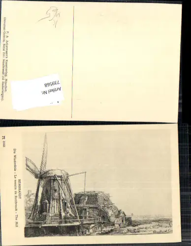 739568 Künstler AK Rembrandt Mühle Windmühle pub Ackermann 2145