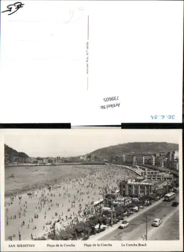 739605 Spain San Sebastian Playa de la Concha Beach Strandleben Strand