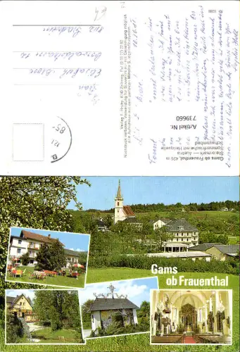 739660 Mehrbild AK Gams ob Frauenthal Bad Gams Kirche Inneres Gastgarten Quelle