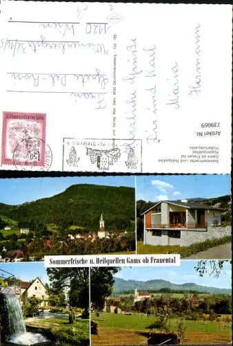 739669 Mehrbild AK Gams ob Frauenthal Bad Gams Ansicht Kirche Kipperquellen Hubertusquellen