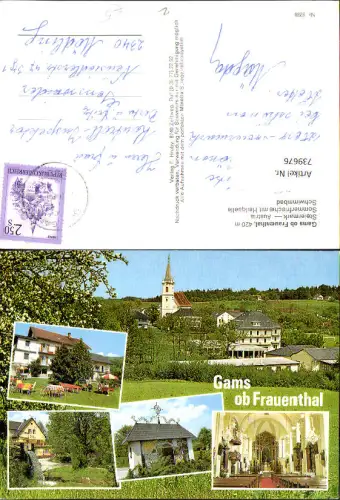 739676 Mehrbild AK Gams ob Frauenthal Bad Gams Kirche Inneres Quelle Gastgarten
