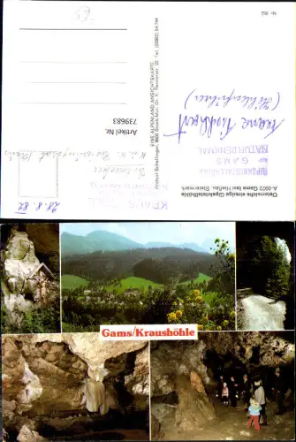 739683 Mehrbild AK Gams b. Hieflau Bad Gams Gipskristallhöhle Wegkreuz Kraushöhle