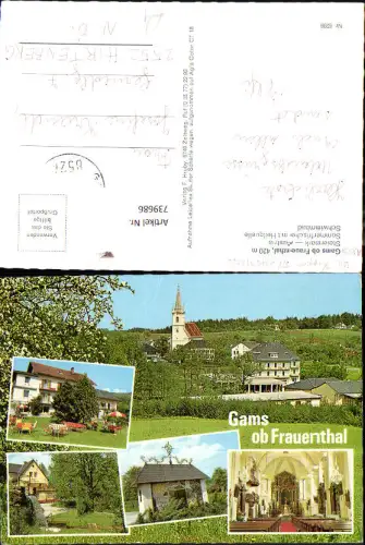 739686 Mehrbild AK Gams ob Frauenthal Bad Gams Kirche Inneres Quelle Gastgarten