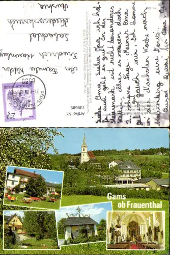 739689 Mehrbild AK Gams ob Frauenthal Bad Gams Kirche Inneres Quelle Gastgarten