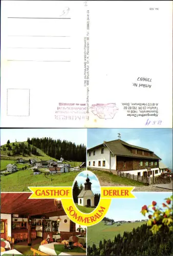 739697 Mehrbild AK Heilbrunn Anger Mitterndorf Derler Sommeralm Gaststube