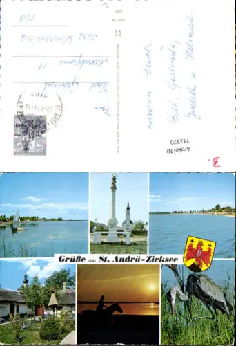 743370 Mehrbild AK Sankt Andrä am Zicksee Teilansicht Badestrand Krankenanstalt