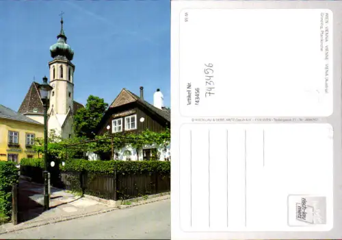 743456 Wien Vienna Grinzing Pfarrkirche Kirche m. Bäckerei Holzer