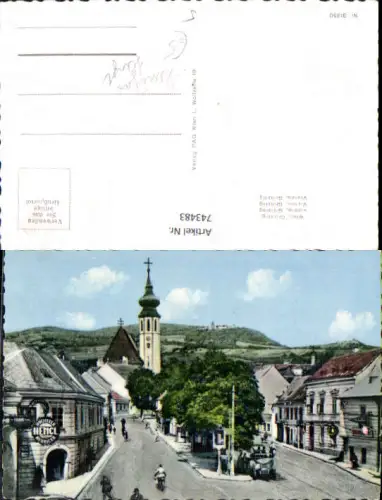 743483 Wien Vienna Grinzing Heuriger Hencl Straßenpartie m. Kirche