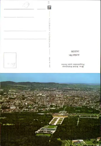 743506 Flugaufnahme Wien Vienna Schloss Schönbrunn geg. Norden