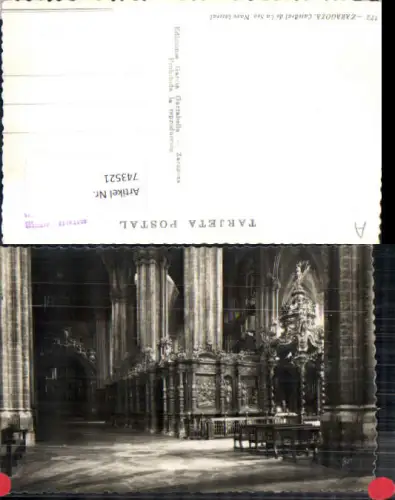 743521 Foto AK Saragossa Zaragoza Catedral de La Seo. Nave lateral Kathedrale