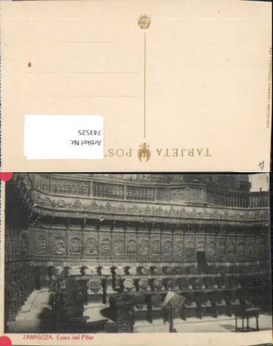 743525 Saragossa Zaragoza Coro del Pilar Kathedrale Inneres