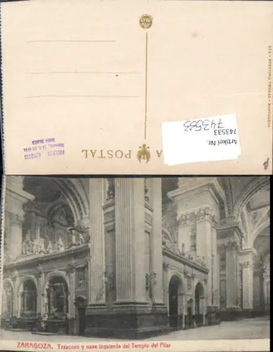 743533 Saragossa Zaragoza Trascro y nave izquierda del Templo del Pilar Inneres Kathedrale
