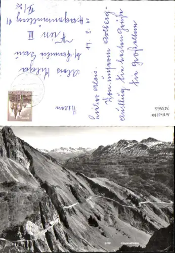 743565 Foto AK Flexenstrasse Flexenpass Warth Lech Zürs a. Arlberg