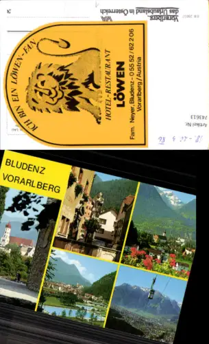 743613 Mehrbild AK Bludenz Seilbahn Gondel Schwimmbad Brunnen