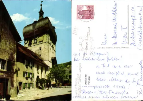 743626 Foto AK Bregenz a. Bodensee Martinsturm