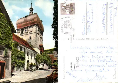 743638 Foto AK Bregenz a. Bodensee Martinsturm VW Käfer teilweise pub Risch-Lau F 116