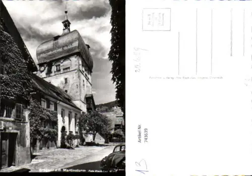 743639 Foto AK Bregenz a. Bodensee Martinsturm VW Käfer teilweise pub Risch-Lau W 116