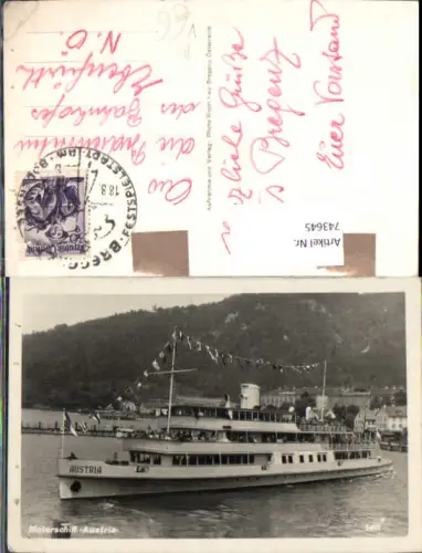 743645 Foto AK Bregenz a. Bodensee Motorschiff Schiff Austria pub Risch-Lau 1411