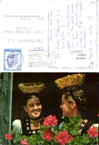 743653 Bregenz a. Bodensee Bregenzwälderinnen Frauen Tracht Kopfschmuck Bezau