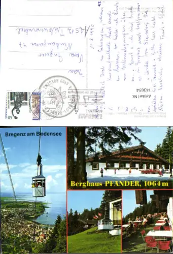 743654 Mehrbild AK Bregenz a. Bodensee Berghaus Pfänder Pfänderbahn Seilbahn Gondel