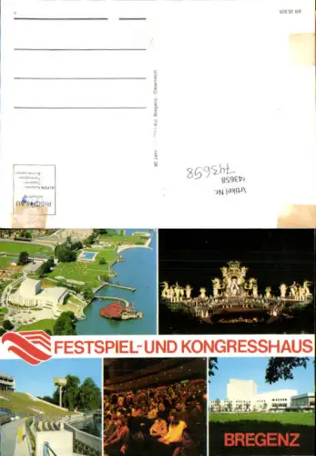 743658 Mehrbild AK Bregenz a. Bodensee Festspiel- u. Kongresshaus pub Risch-Lau BR 28926