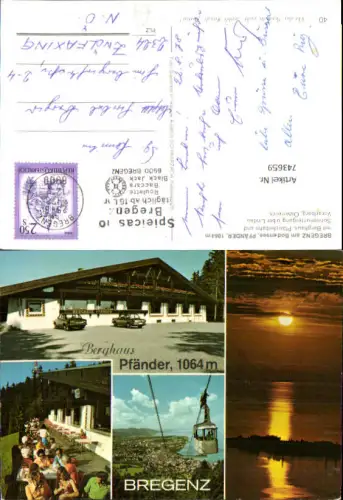 743659 Mehrbild AK Bregenz a. Bodensee Berghaus Pfänder Seilbahn Gondel