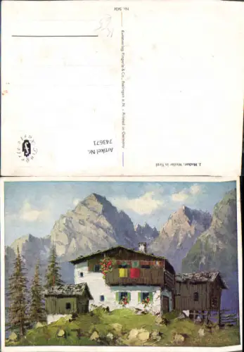 743671 Künstler AK J. Hecker Weiler in Tirol Nähe Kitzbühel