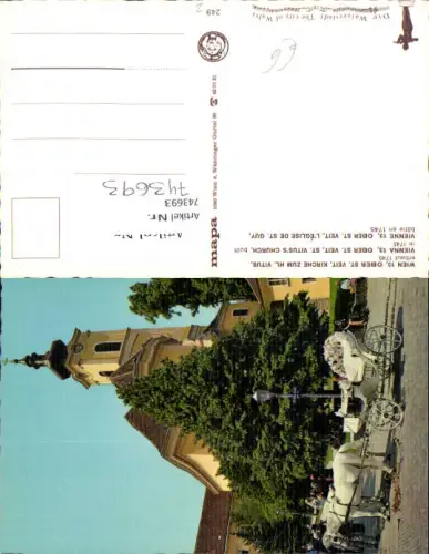 743693 Wien Hietzing Ober St. Veit Kirche zum Hl. Vitus Fiaker Pferde