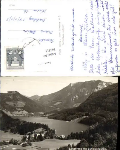 743711 Foto AK Lunzersee m. Scheibling Lunz a. See