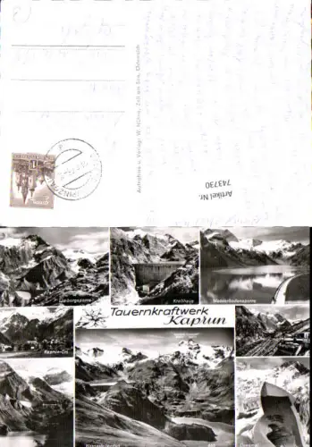 743730 Mehrbild AK Tauernkraftwerk Kaprun Mooserbodensperre Denkmal Wasserfallboden