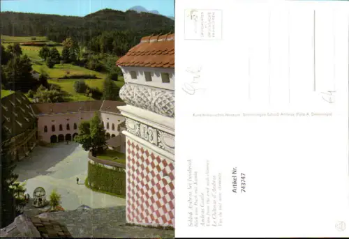 743747 Schloss Ambras b. Innsbruck Blick vom Dach mit Kamin