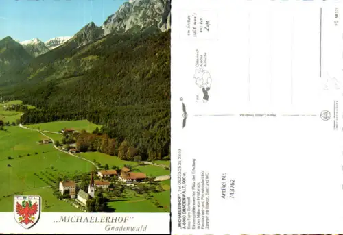 743762 Fliegeraufnahme Gnadenwald Michaelerhof pub Alpine Luftbild FÖ 58371